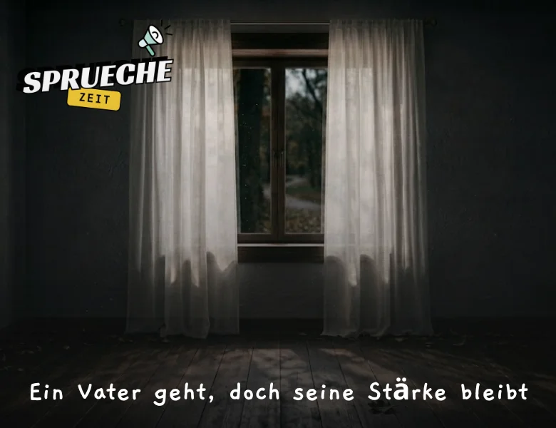 Trauersprüche – Einfühlsame Worte des Mitgefühls und der Erinnerung 13 Ein Vater geht, doch seine Stärke bleibt