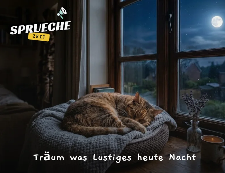 Gute Nacht Bilder kostenlos – süße Grüße für jeden Abend 6 Träum was Lustiges heute Nacht