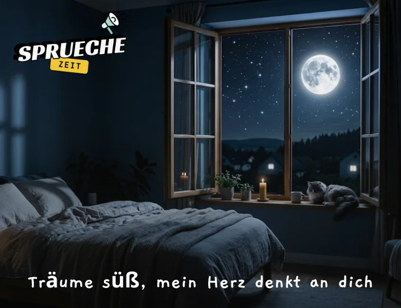 Gute Nacht Bilder kostenlos – süße Grüße für jeden Abend 13 Träume süß, mein Herz denkt an dich