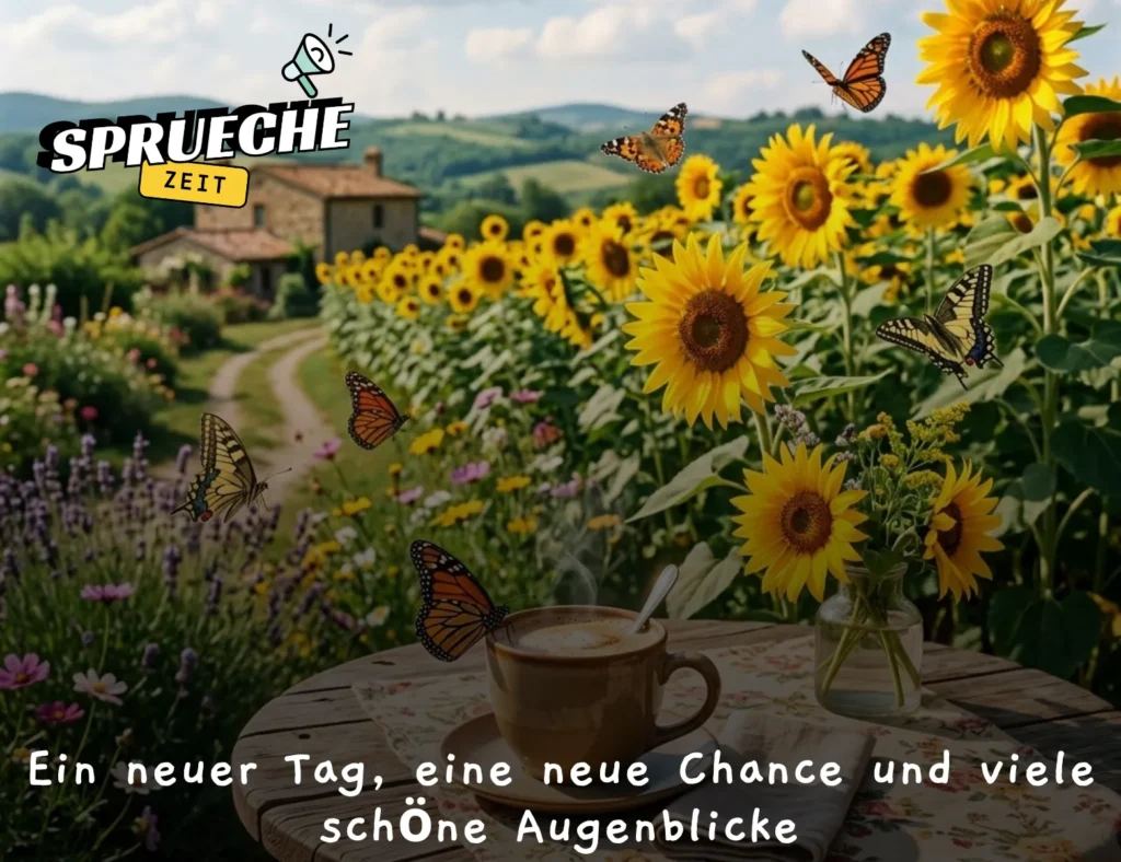 Guten Morgen Mittwoch Bilder mit Kaffee und Blumen (2)